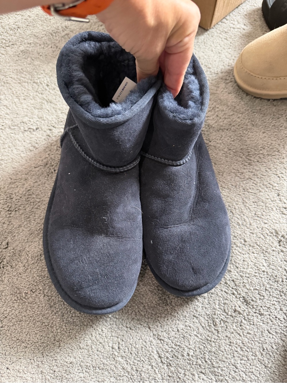 UGG booties in navy